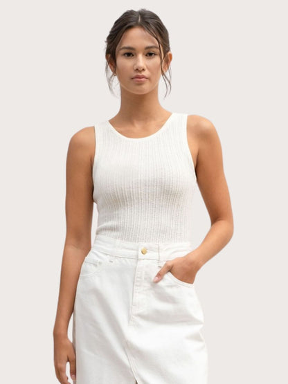 Round Neck Sleeveless Knit