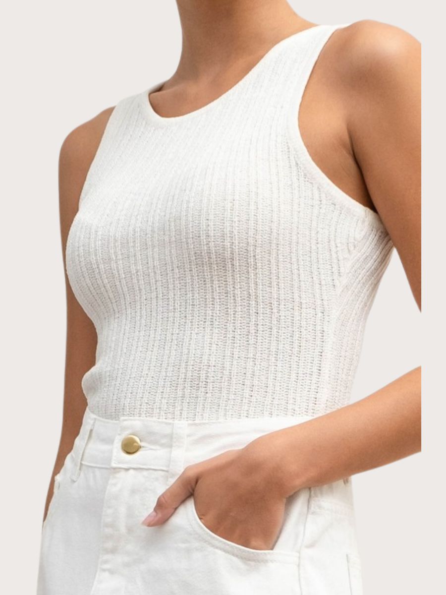 Round Neck Sleeveless Knit