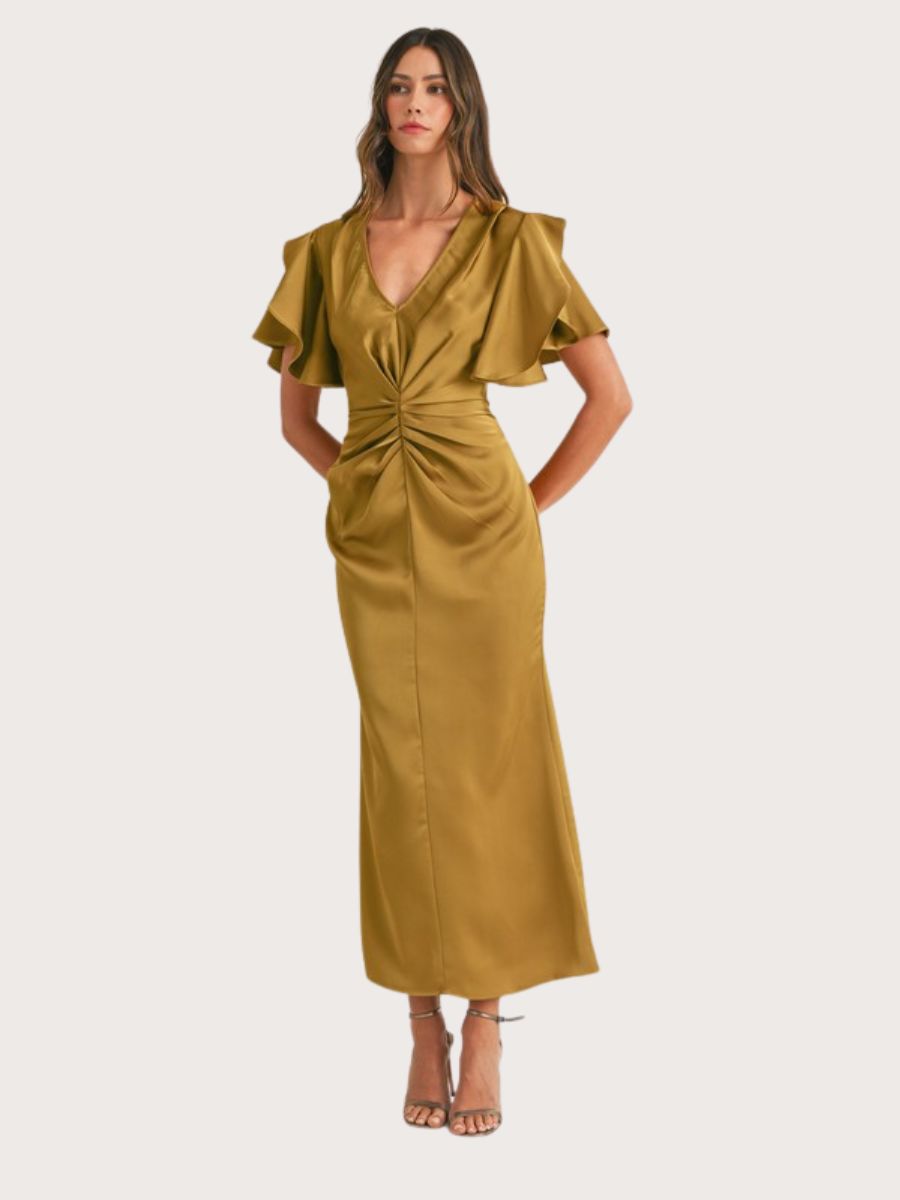 Vicki Satin Midi Dress