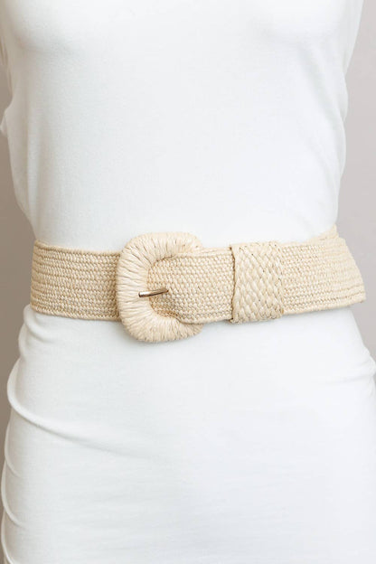 Stretchable Raffia Belt