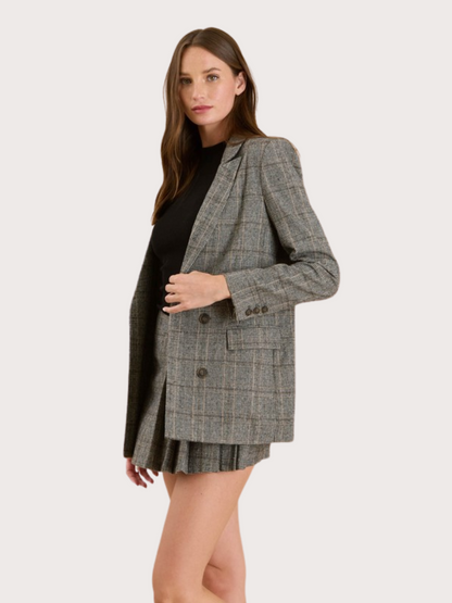 Plaid Button Up Blazer