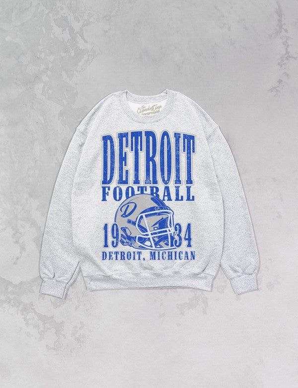 Vintage Detroit Football Oversized 90's Sweatshirt