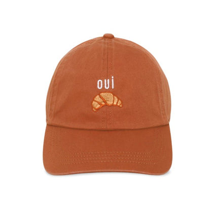 Oui Croissant Baseball Cap