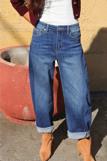 High Rise Barrel Jeans