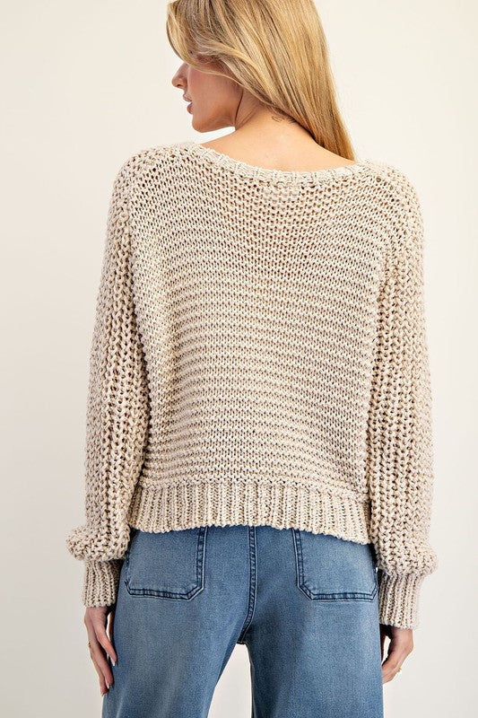 Crochet Long Sleeve Sweater