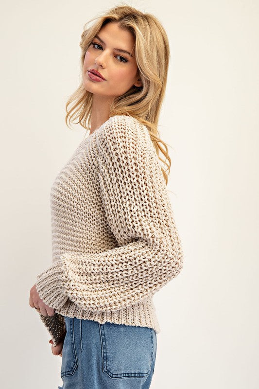 Crochet Long Sleeve Sweater