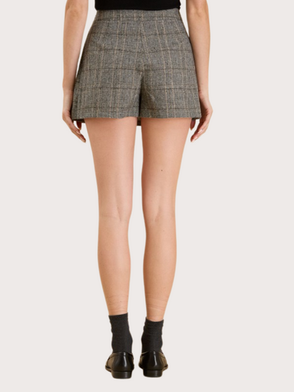 Plaid Pleated Mini Skort