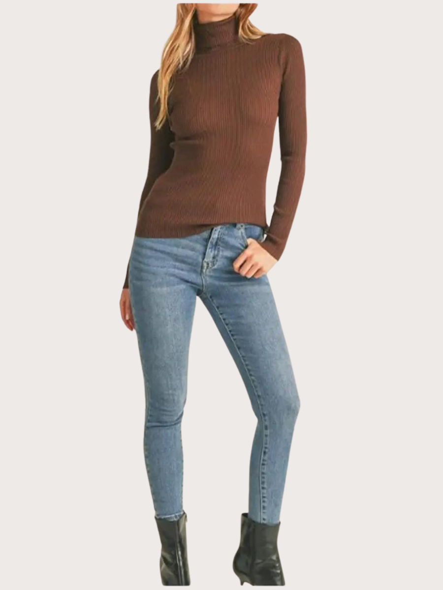 Long Sleeve Turtleneck Sweater - Basic Bee