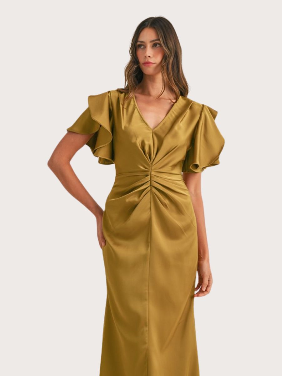 Vicki Satin Midi Dress