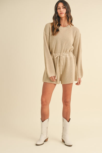 Long Sleeve Sweater Romper