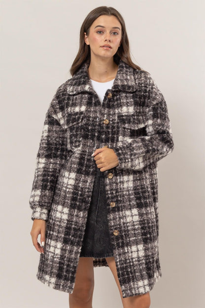 Plaid Longline Shacket