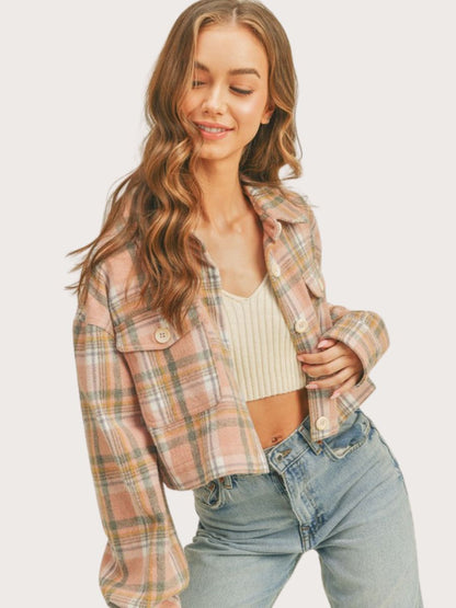 Piper Plaid Crop Shacket