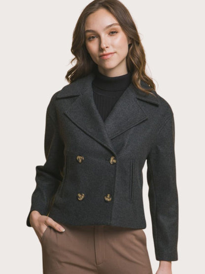 Double - Breasted Wool Jacket