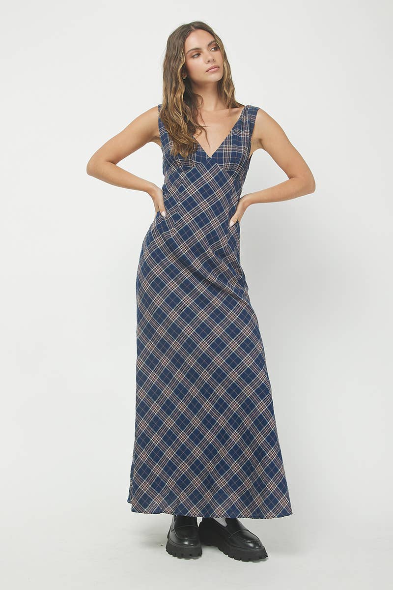 Plaid Maxi Dress