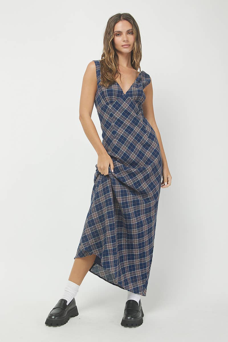 Plaid Maxi Dress