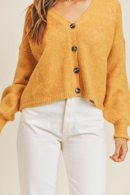 Colonel Mustard Button Down Sweater