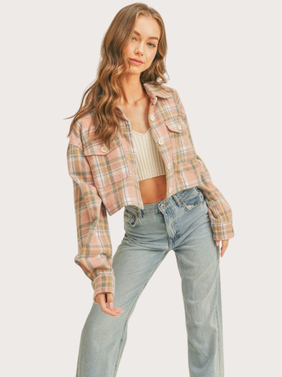 Piper Plaid Crop Shacket