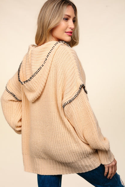 Connie Contrast Stitching Sweater