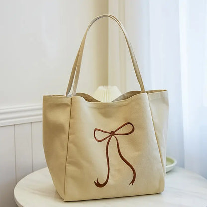 Canvas Bow Tote