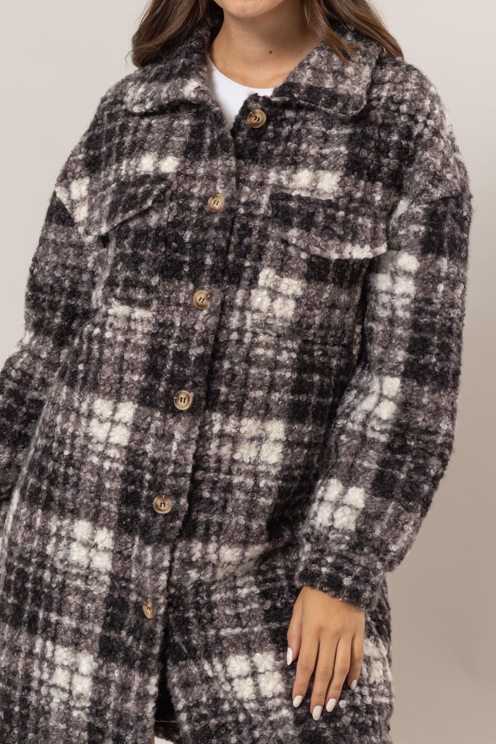 Plaid Longline Shacket