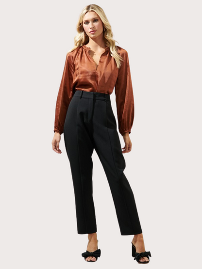 Alcazar Raglan Sleeve Satin Blouse - Basic Bee