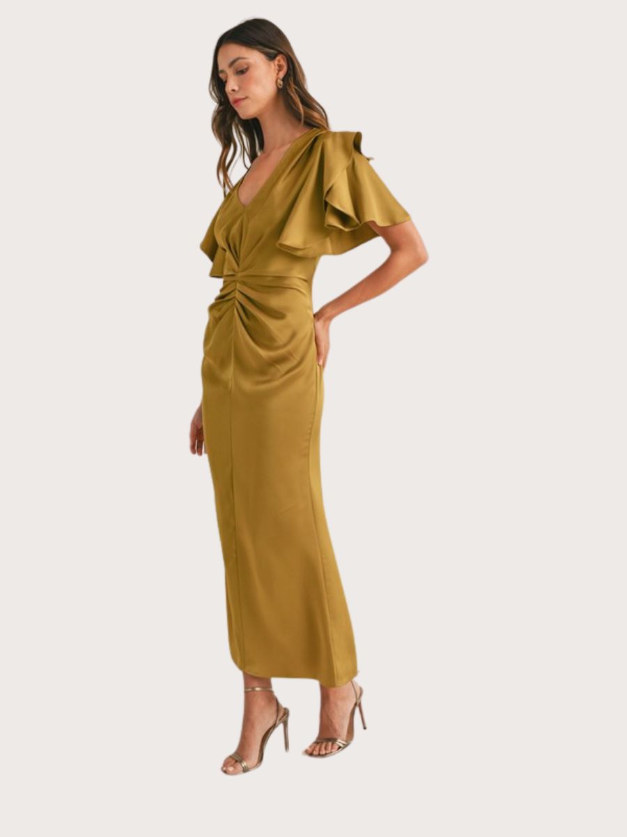 Vicki Satin Midi Dress