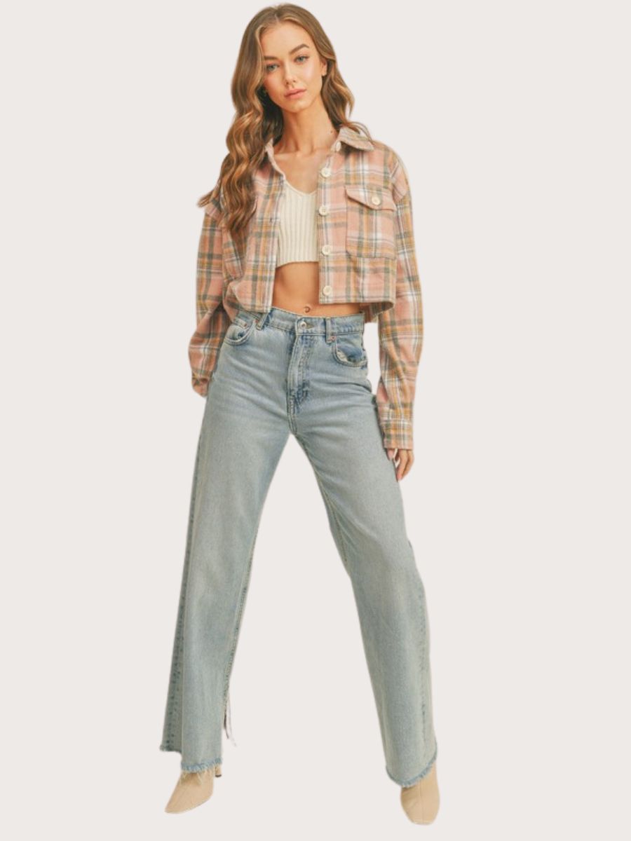 Piper Plaid Crop Shacket