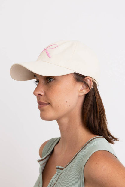 Bow Embroidered Baseball Cap