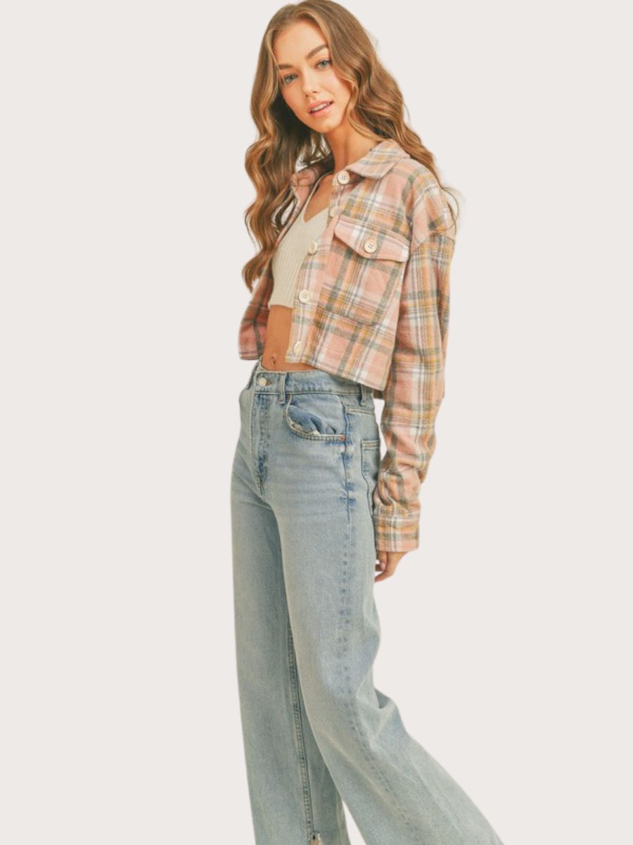 Piper Plaid Crop Shacket