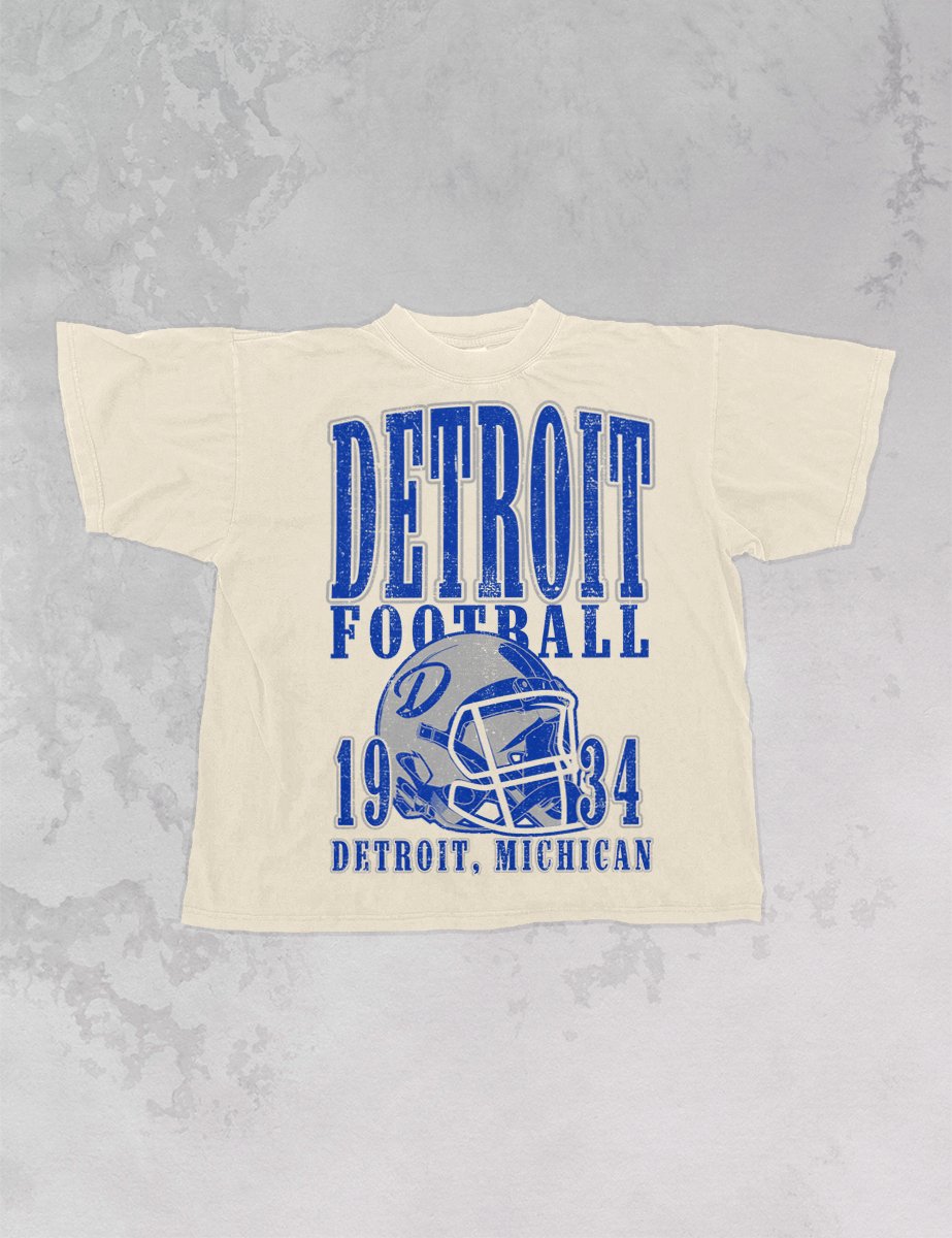 90's Vintage Detroit Football TShirt - Basic Bee