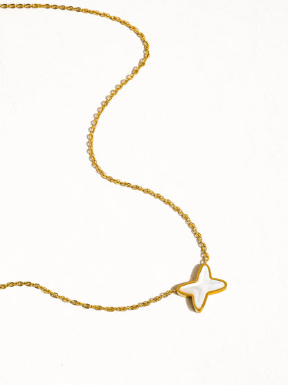 Robyn 18K Gold Non-Tarnish Petite X Shell Necklace