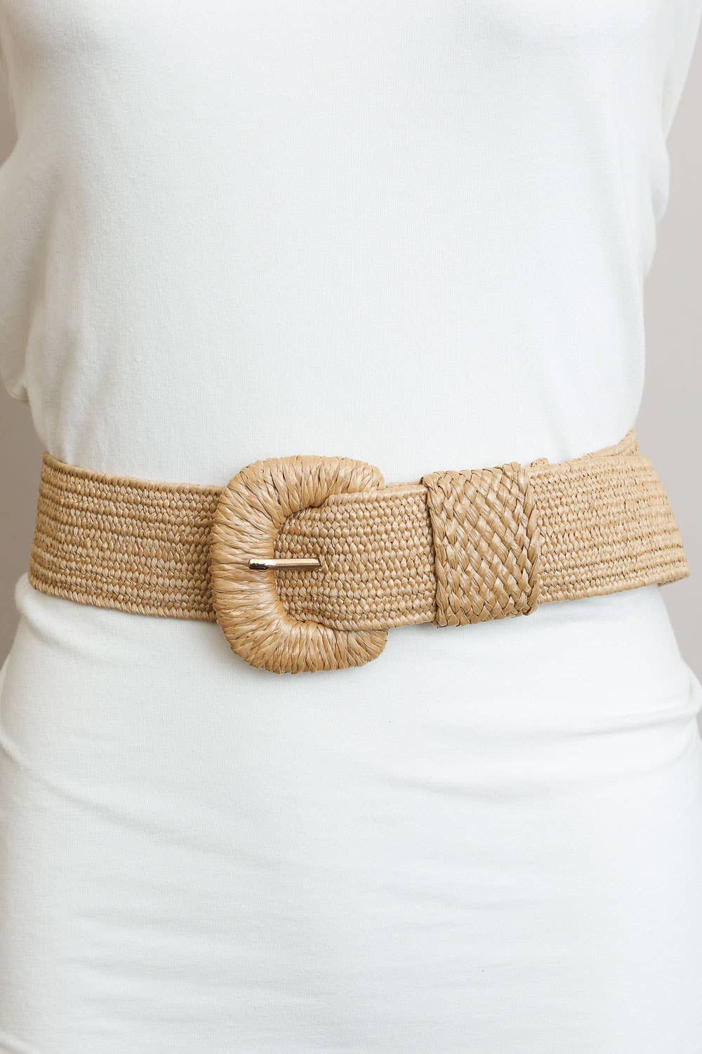 Stretchable Raffia Belt