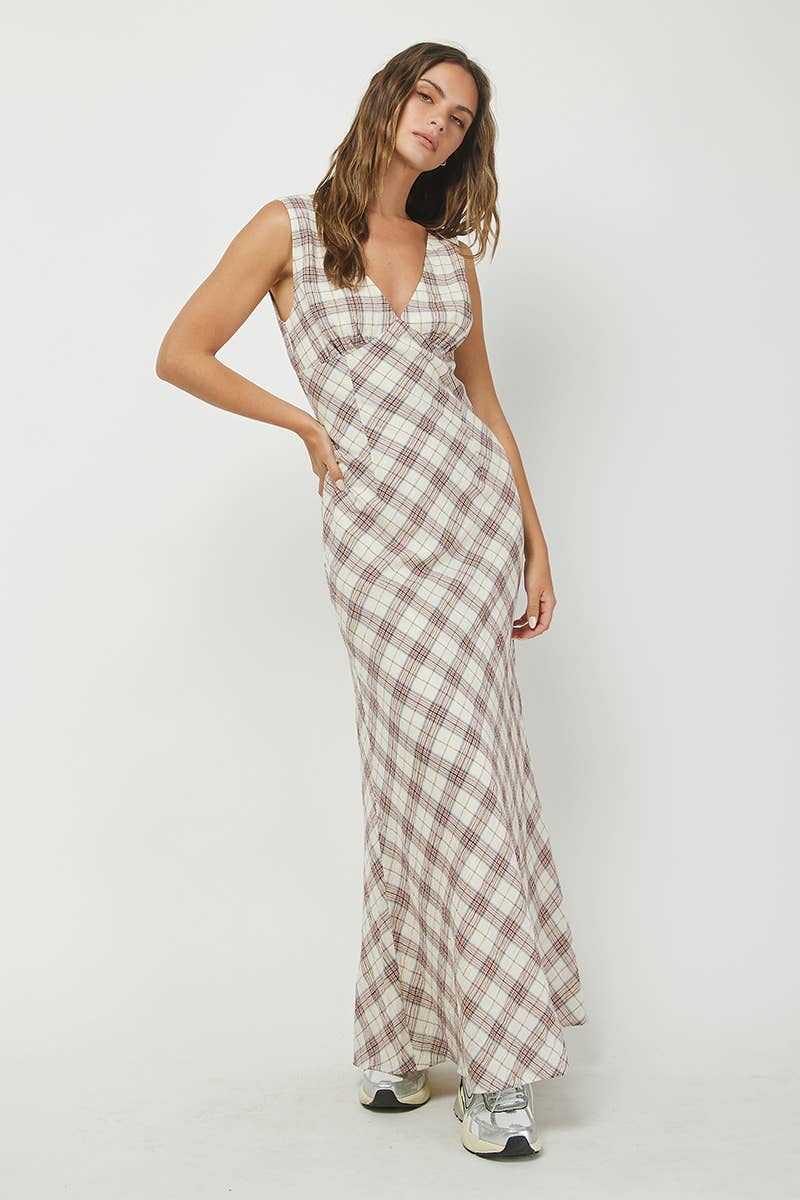 Plaid Maxi Dress