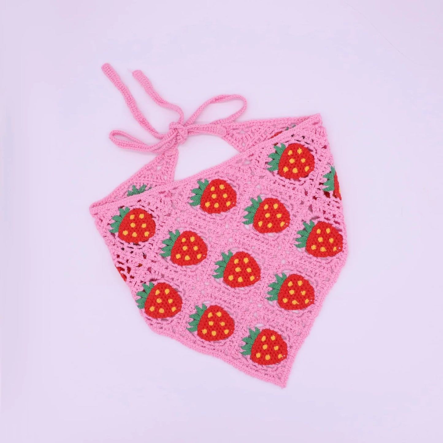 Strawberry Crochet Head Scarf