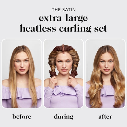 XL Heatless Hair Curler - Chocolate