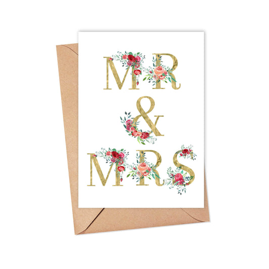 Mr and Mrs Wedding Card