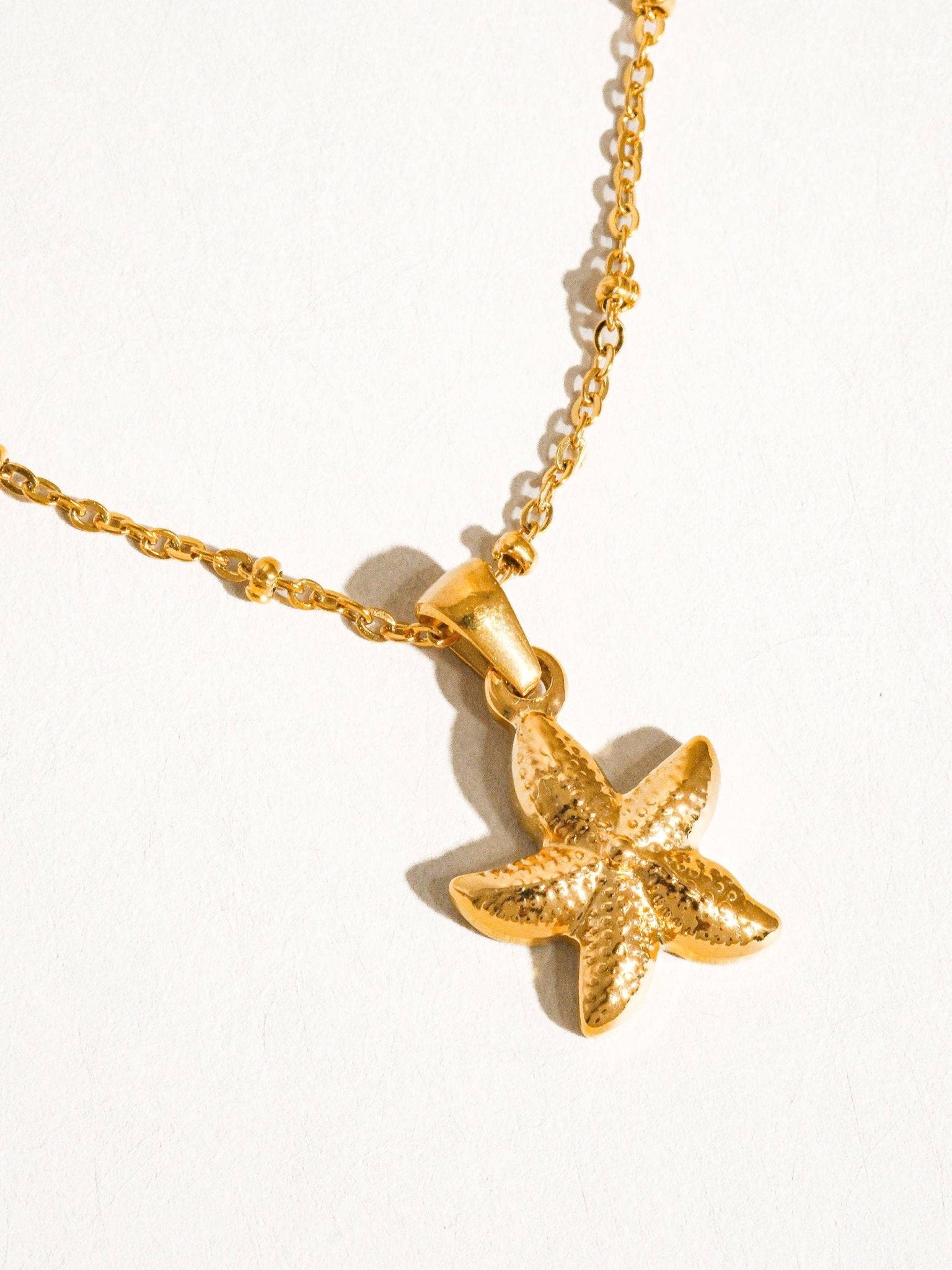 Astraia 18K Gold Non - Tarnish Star Necklace - Basic Bee