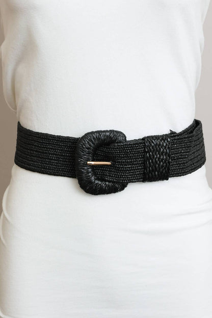 Stretchable Raffia Belt