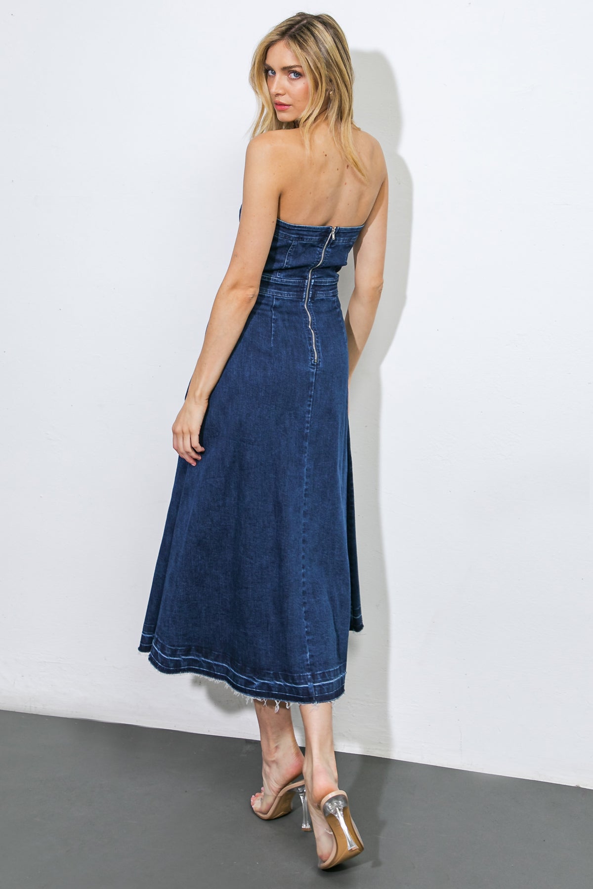 Here Goes Nothing Denim Midi