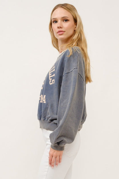 Beverly Hills Crop Sweatshirt - Basic Bee