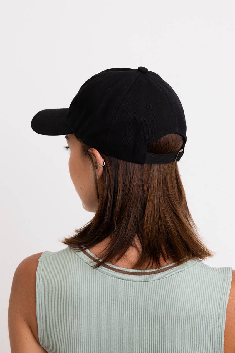 Bow Embroidered Baseball Cap - Basic Bee