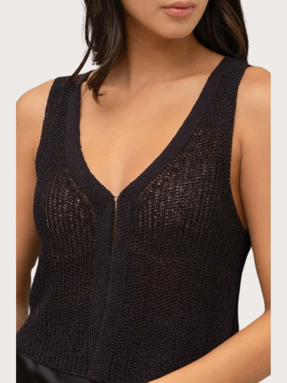 Breathe Easy Sleeveless Knit Top (Short) - Basic Bee