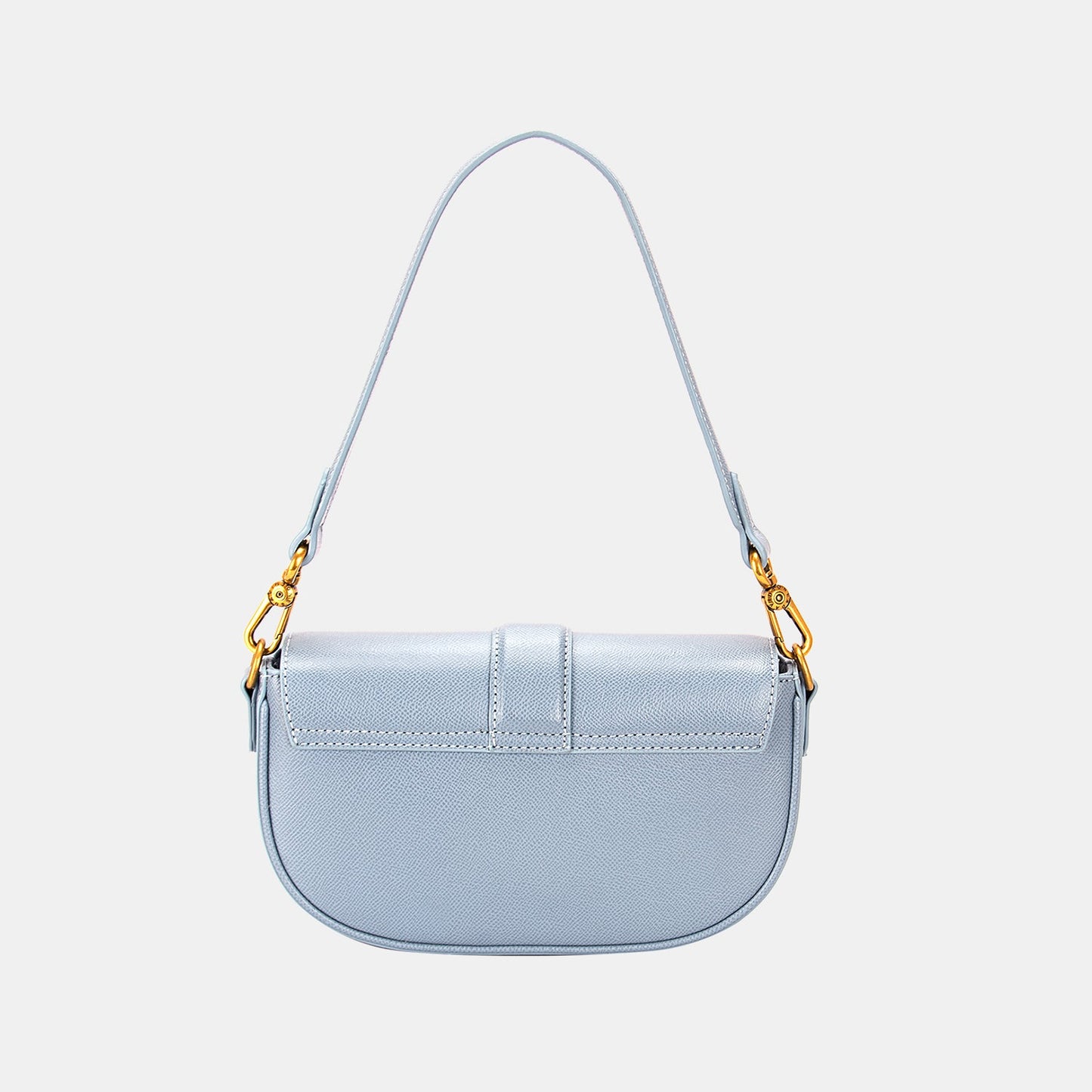 Buckle PU Leather Shoulder Bag - Basic Bee