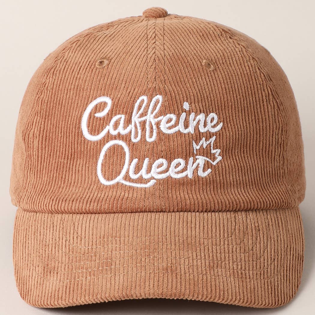 Caffeine Queen Corduroy Cap - Basic Bee