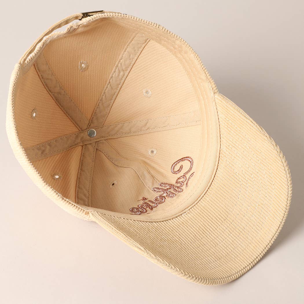 Caffeine Queen Corduroy Cap - Basic Bee