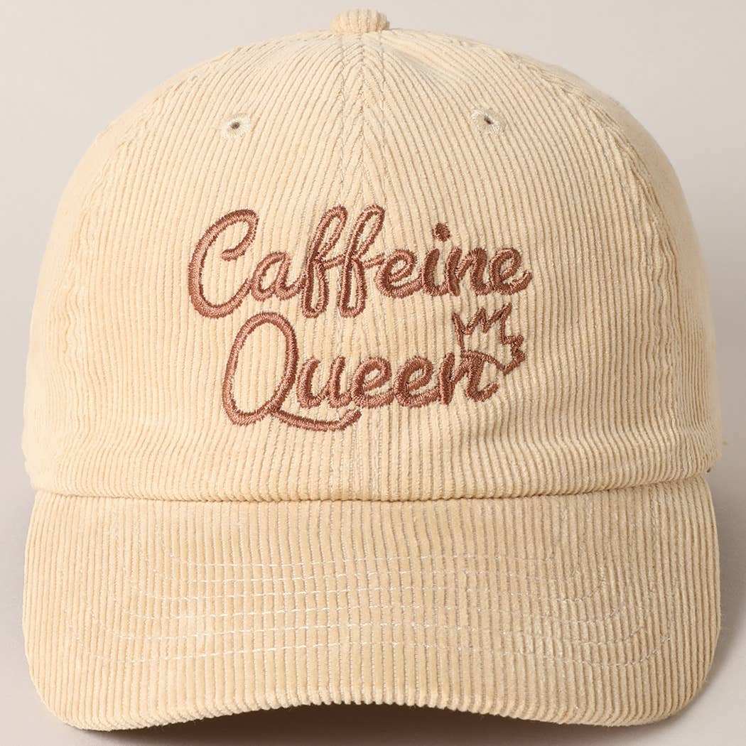 Caffeine Queen Corduroy Cap - Basic Bee