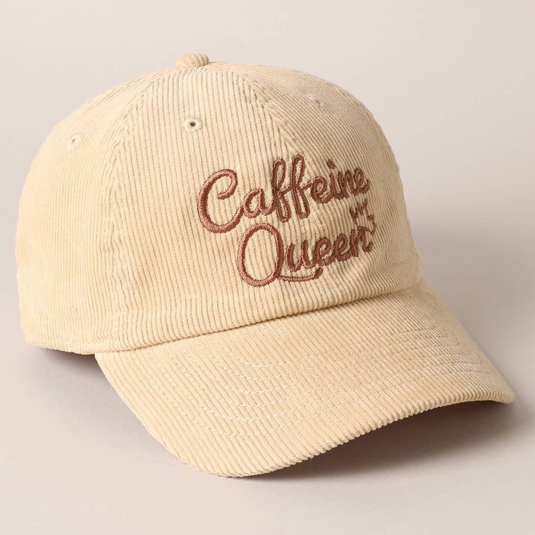 Caffeine Queen Corduroy Cap - Basic Bee