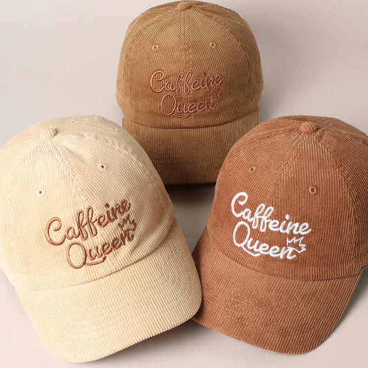 Caffeine Queen Corduroy Cap - Basic Bee