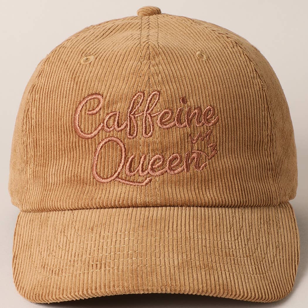 Caffeine Queen Corduroy Cap - Basic Bee