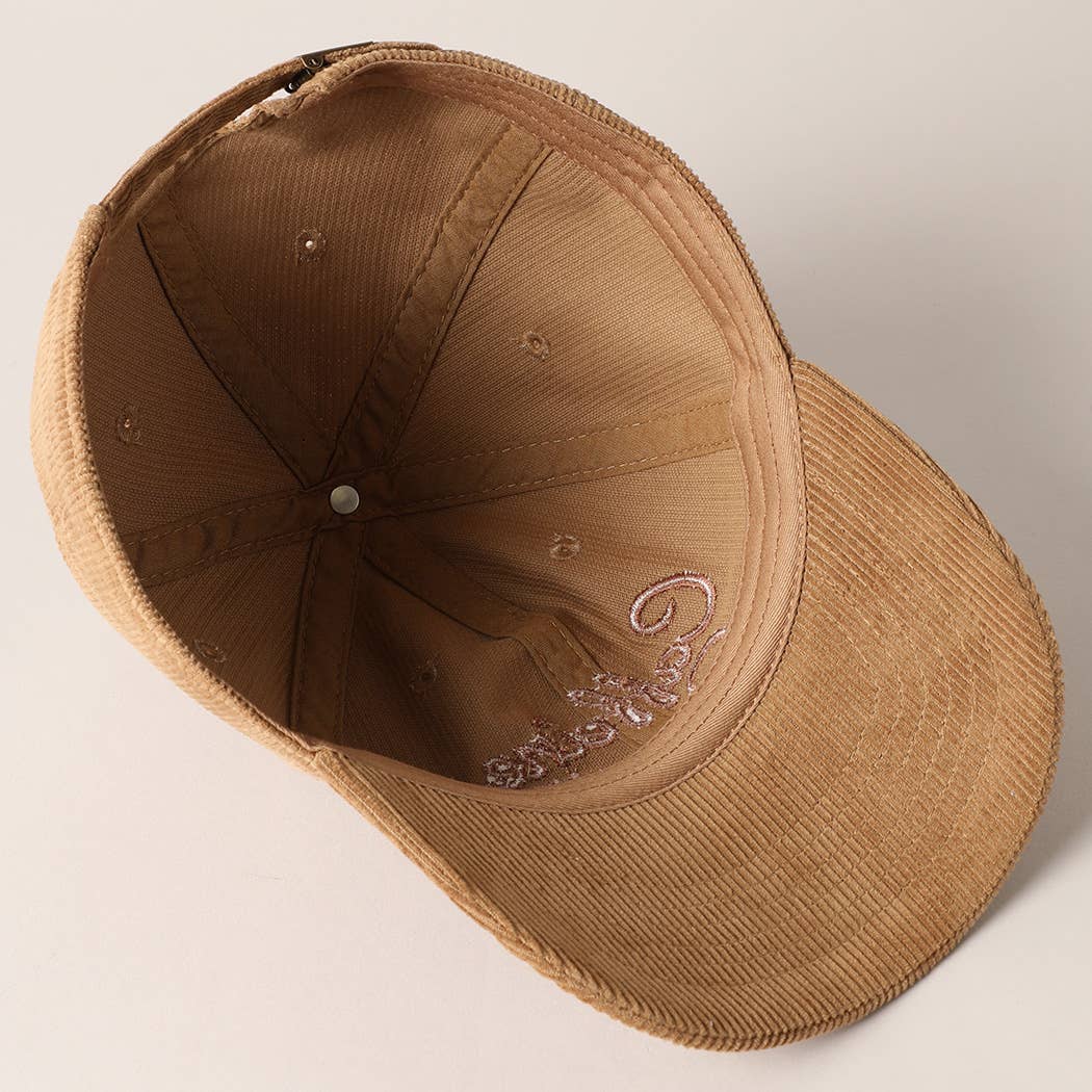 Caffeine Queen Corduroy Cap - Basic Bee